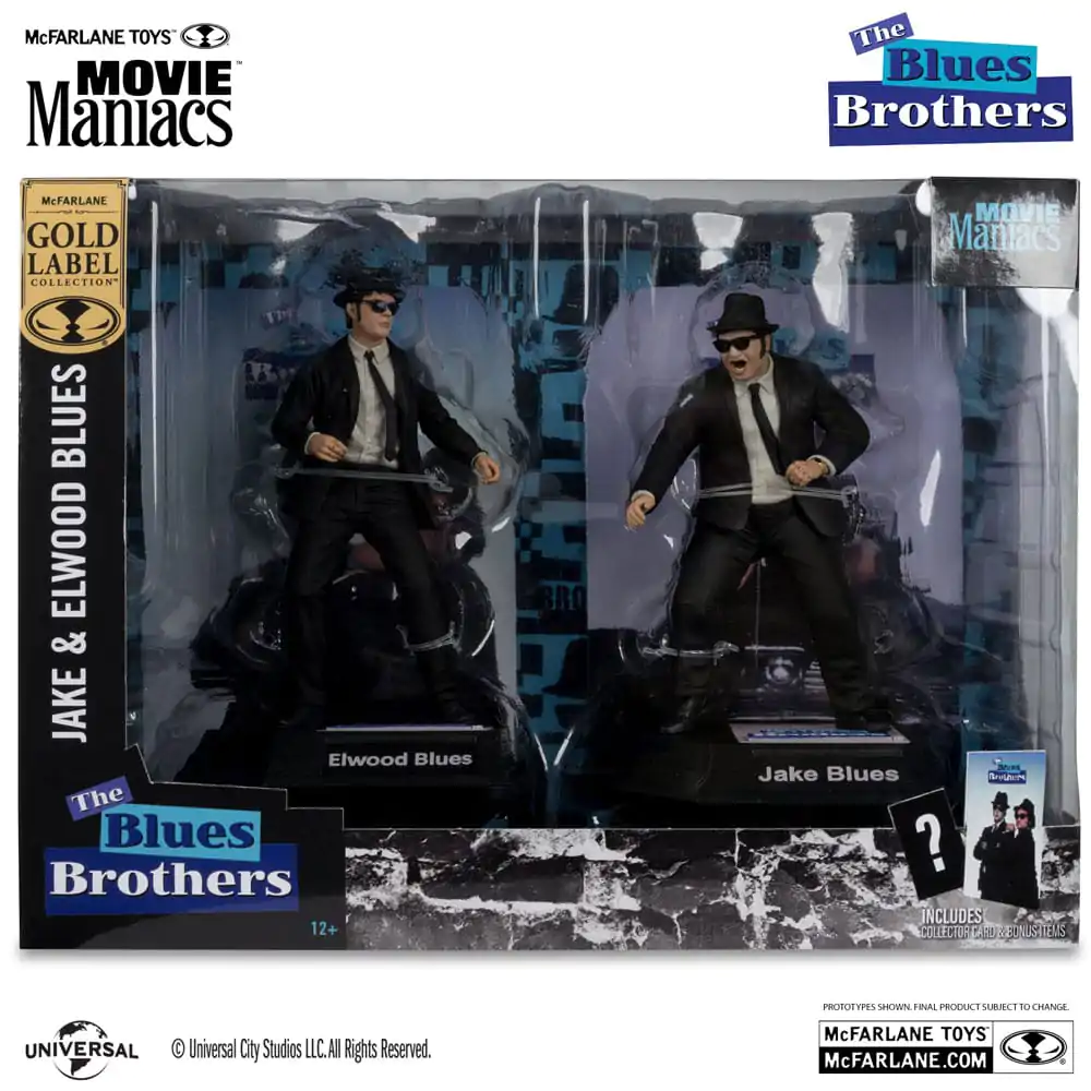 The Blues Brothers Movie Maniacs PVC Statue 2-Pack Jake & Elwood Blues (Gold Label) 15 cm termékfotó