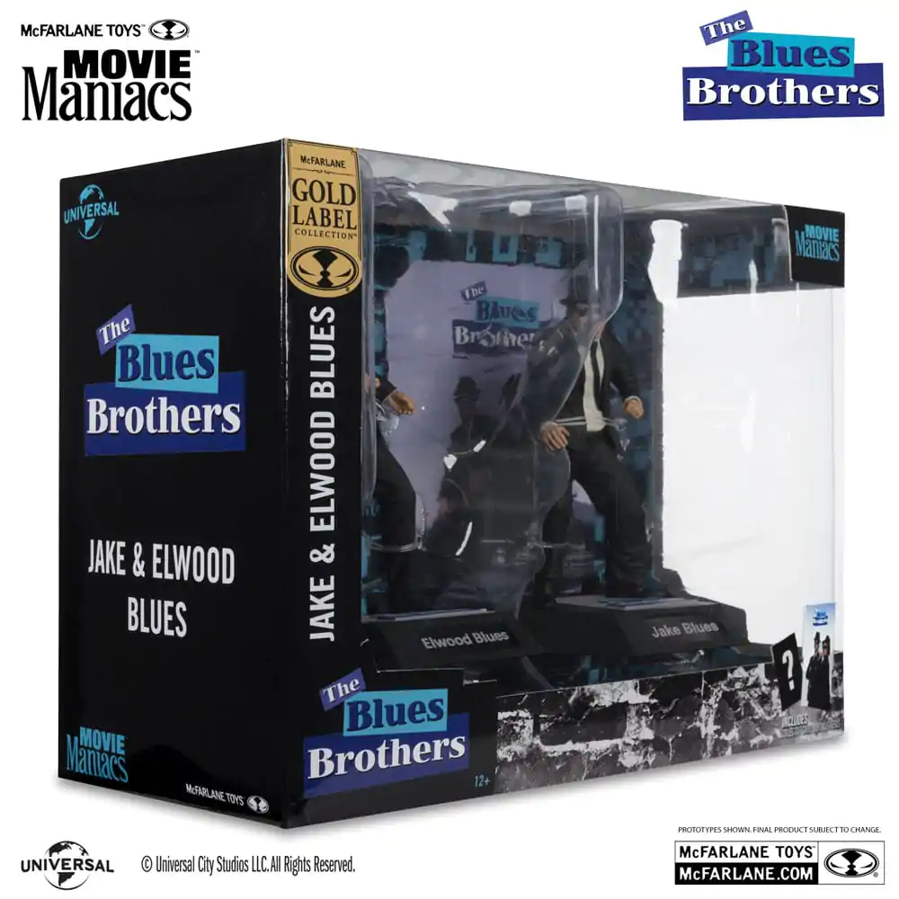 The Blues Brothers Movie Maniacs PVC Statue 2-Pack Jake & Elwood Blues (Gold Label) 15 cm termékfotó