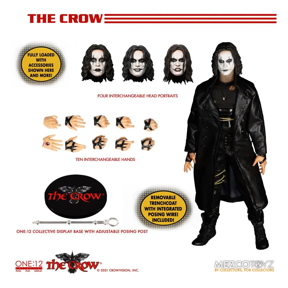 The Crow Action Figure 1/12 Eric Draven 17 cm product photo