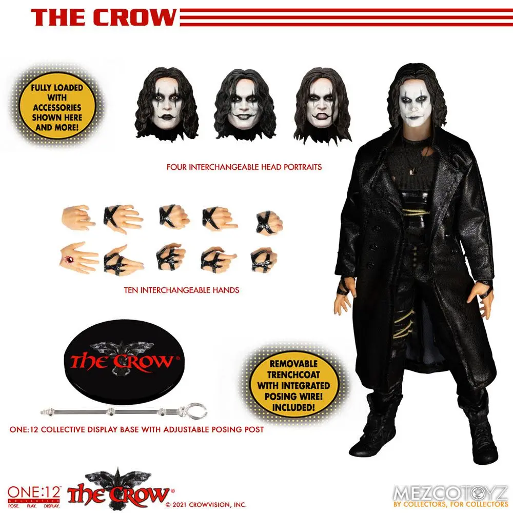 The Crow Action Figure 1/12 Eric Draven 17 cm product photo
