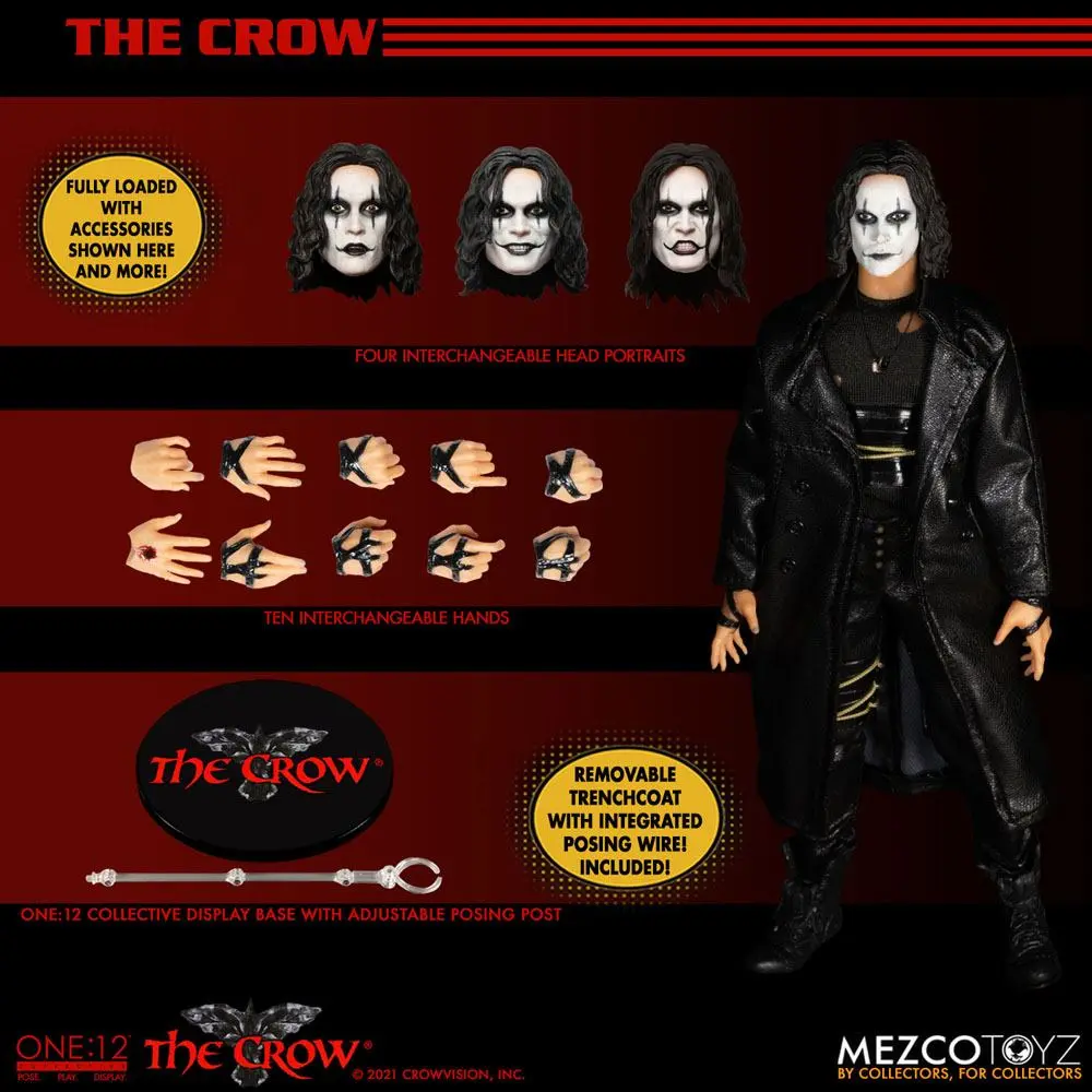 The Crow Action Figure 1/12 Eric Draven 17 cm product photo