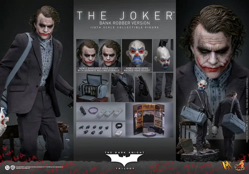 The Dark Knight DX Action Figure 1/6 The Joker (Bank Robber Version) 30 cm product photo