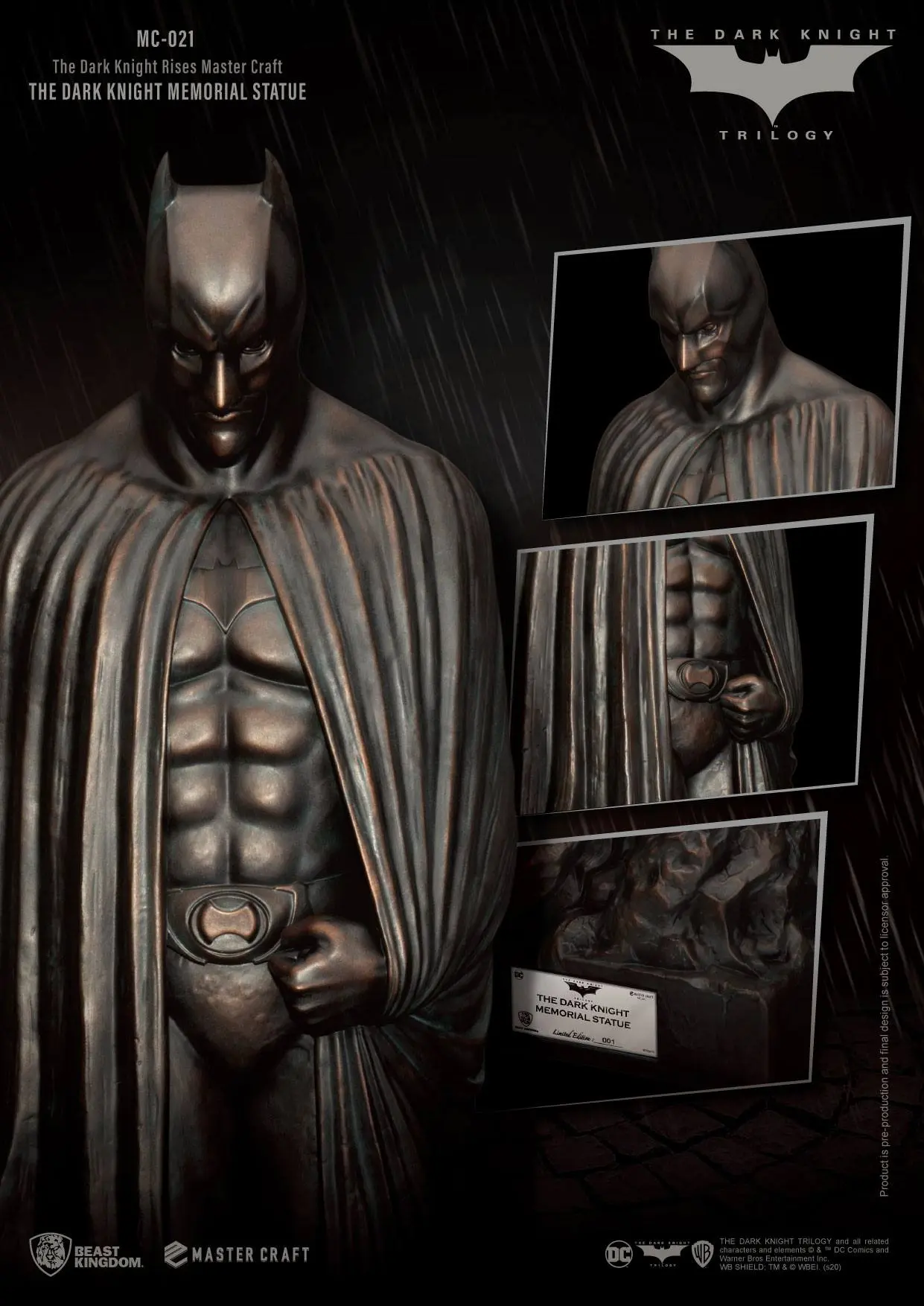 The Dark Knight Rises Master Craft Statue The Dark Knight Memorial Batman 45 cm product photo