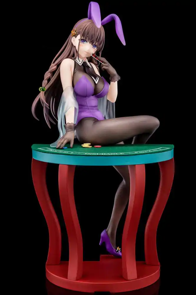 The Demon Sword Master of Excalibur Academy Statue 1/6 Elfine Phillet wearing flower's purple bunny costume with Nip Slip Gimmick System 17 cm product photo