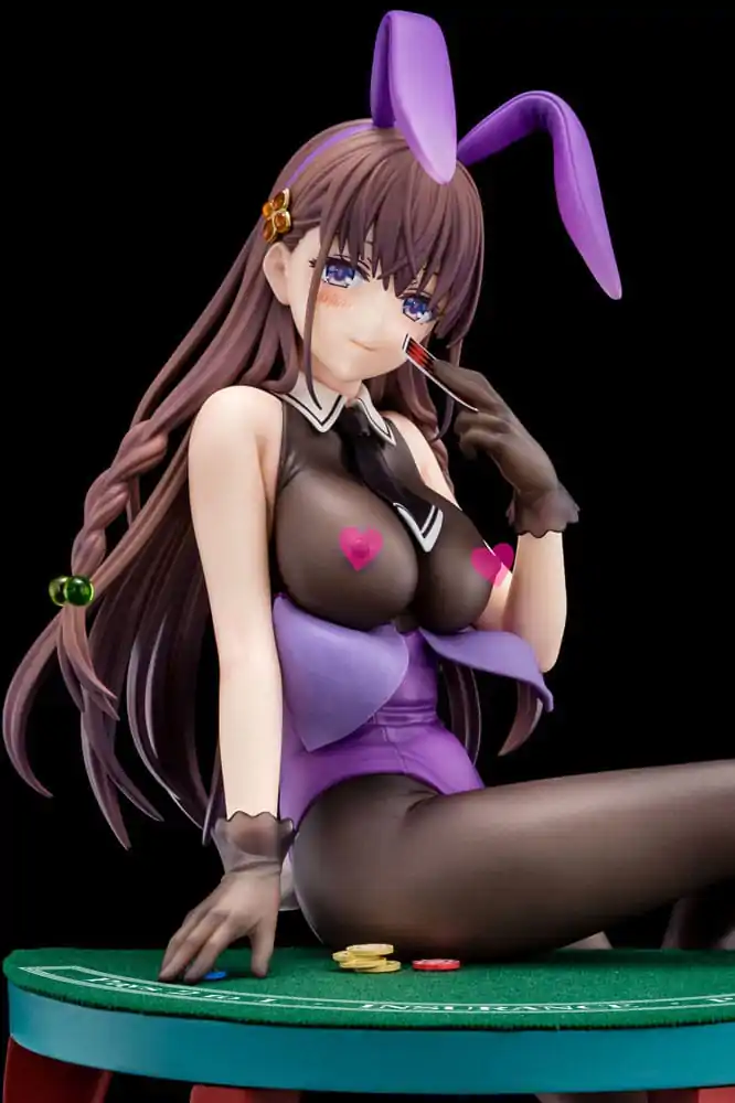 The Demon Sword Master of Excalibur Academy Statue 1/6 Elfine Phillet wearing flower's purple bunny costume with Nip Slip Gimmick System 17 cm product photo
