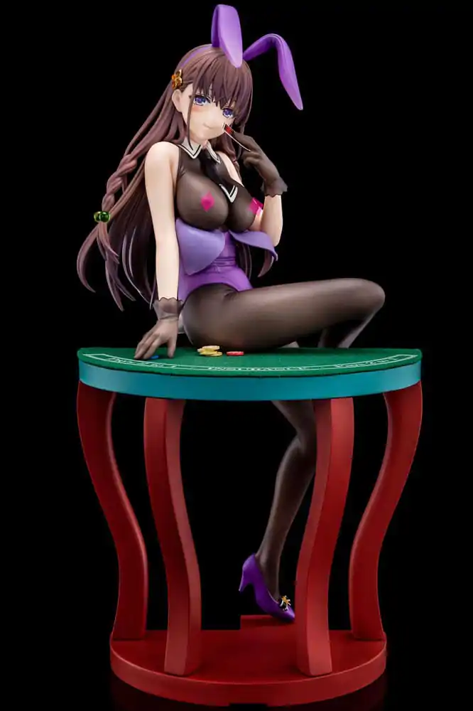 The Demon Sword Master of Excalibur Academy Statue 1/6 Elfine Phillet wearing flower's purple bunny costume with Nip Slip Gimmick System 17 cm product photo