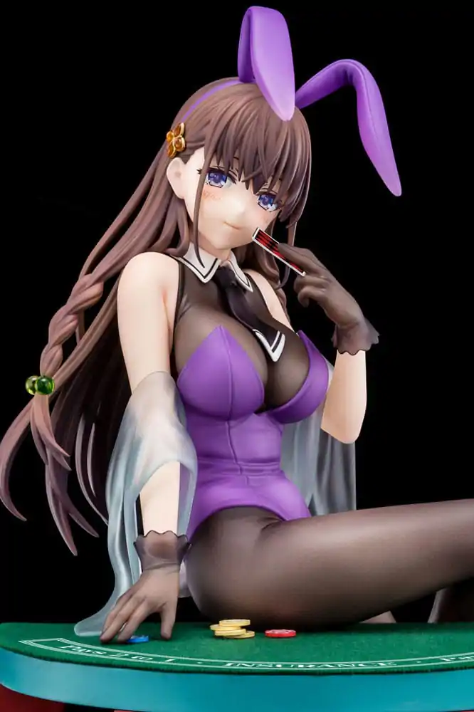The Demon Sword Master of Excalibur Academy Statue 1/6 Elfine Phillet wearing flower's purple bunny costume with Nip Slip Gimmick System 17 cm product photo