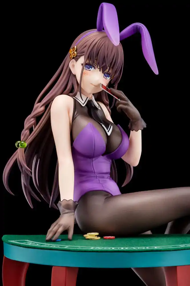 The Demon Sword Master of Excalibur Academy Statue 1/6 Elfine Phillet wearing flower's purple bunny costume with Nip Slip Gimmick System 17 cm product photo
