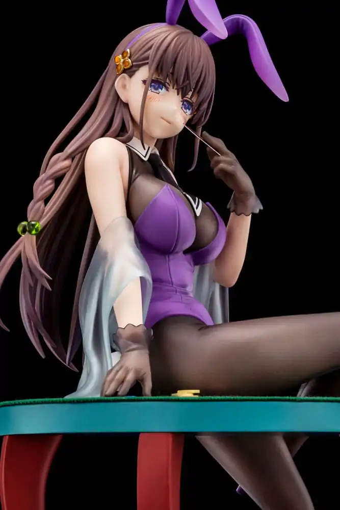 The Demon Sword Master of Excalibur Academy Statue 1/6 Elfine Phillet wearing flower's purple bunny costume with Nip Slip Gimmick System 17 cm product photo