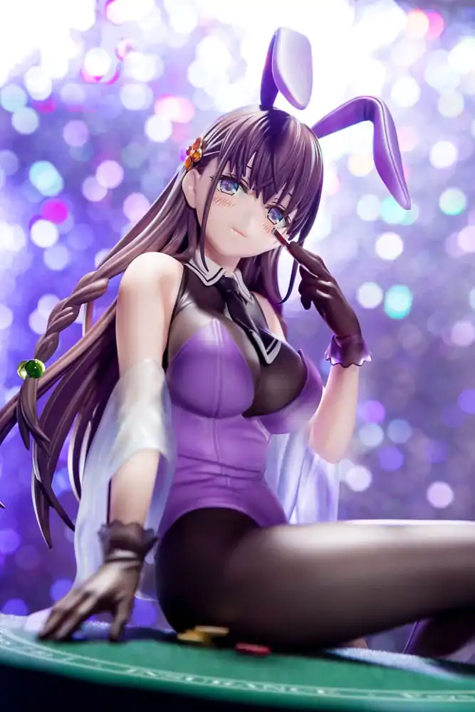 The Demon Sword Master of Excalibur Academy Statue 1/6 Elfine Phillet wearing flower's purple bunny costume with Nip Slip Gimmick System 17 cm product photo