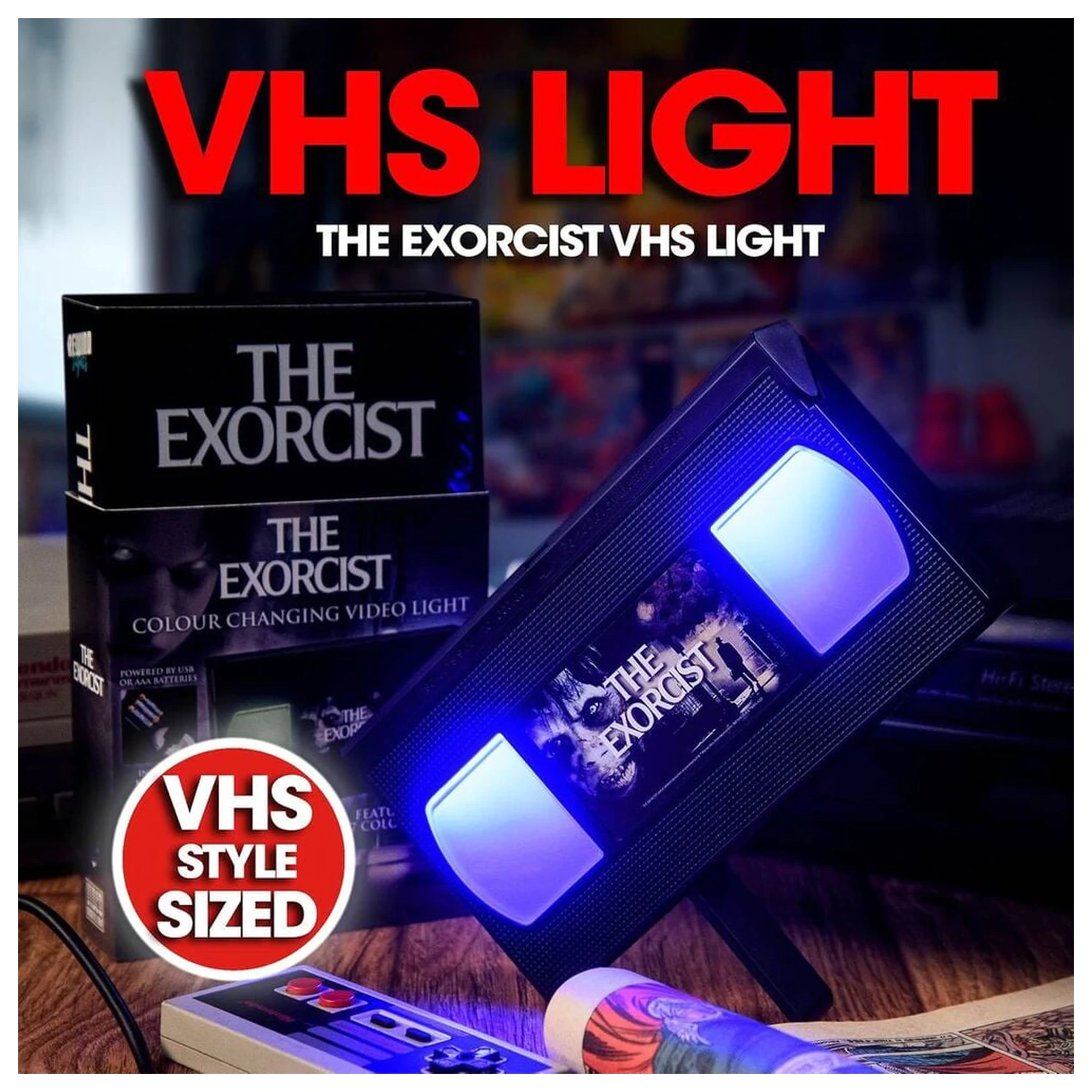 The Exorcist VHS lamp product photo