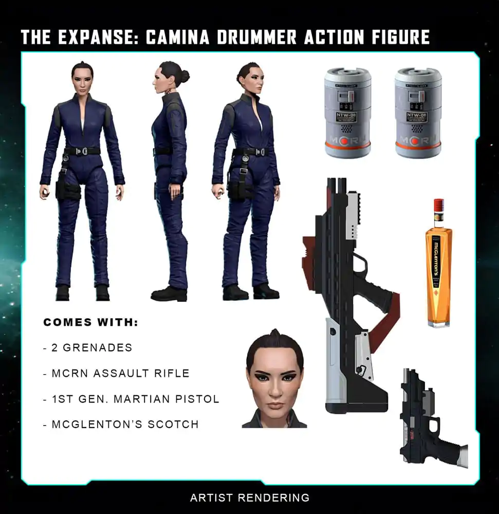 The Expanse Action Figure Camina Drummer 20 cm termékfotó