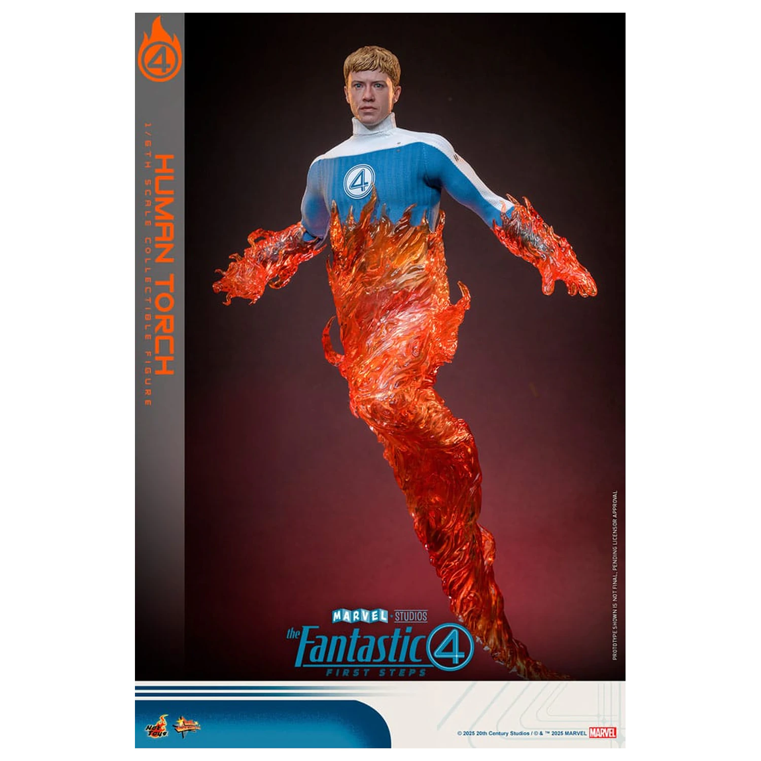 The Fantastic Four: First Steps Movie Masterpiece Action Figure 1/6 Human Torch 30 cm product photo