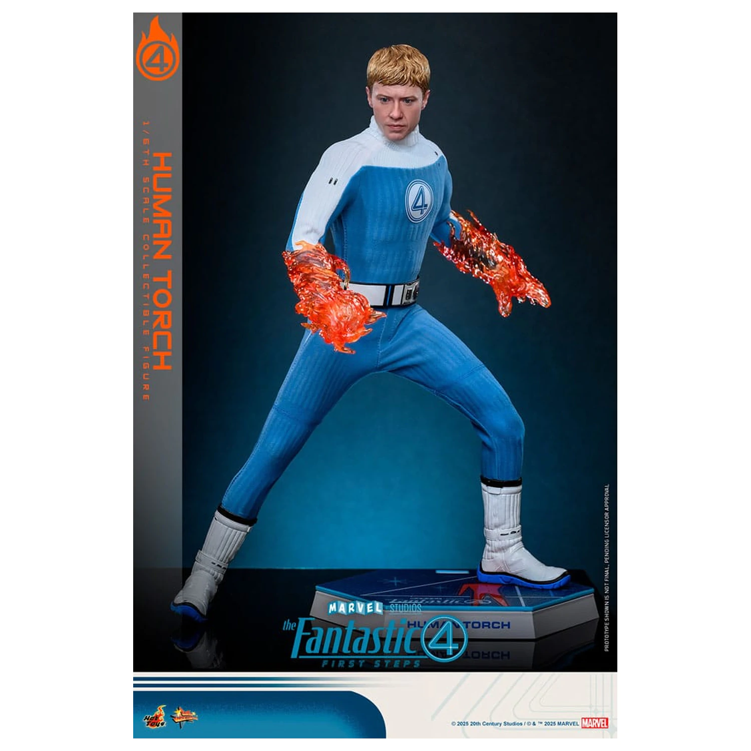 The Fantastic Four: First Steps Movie Masterpiece Action Figure 1/6 Human Torch 30 cm product photo