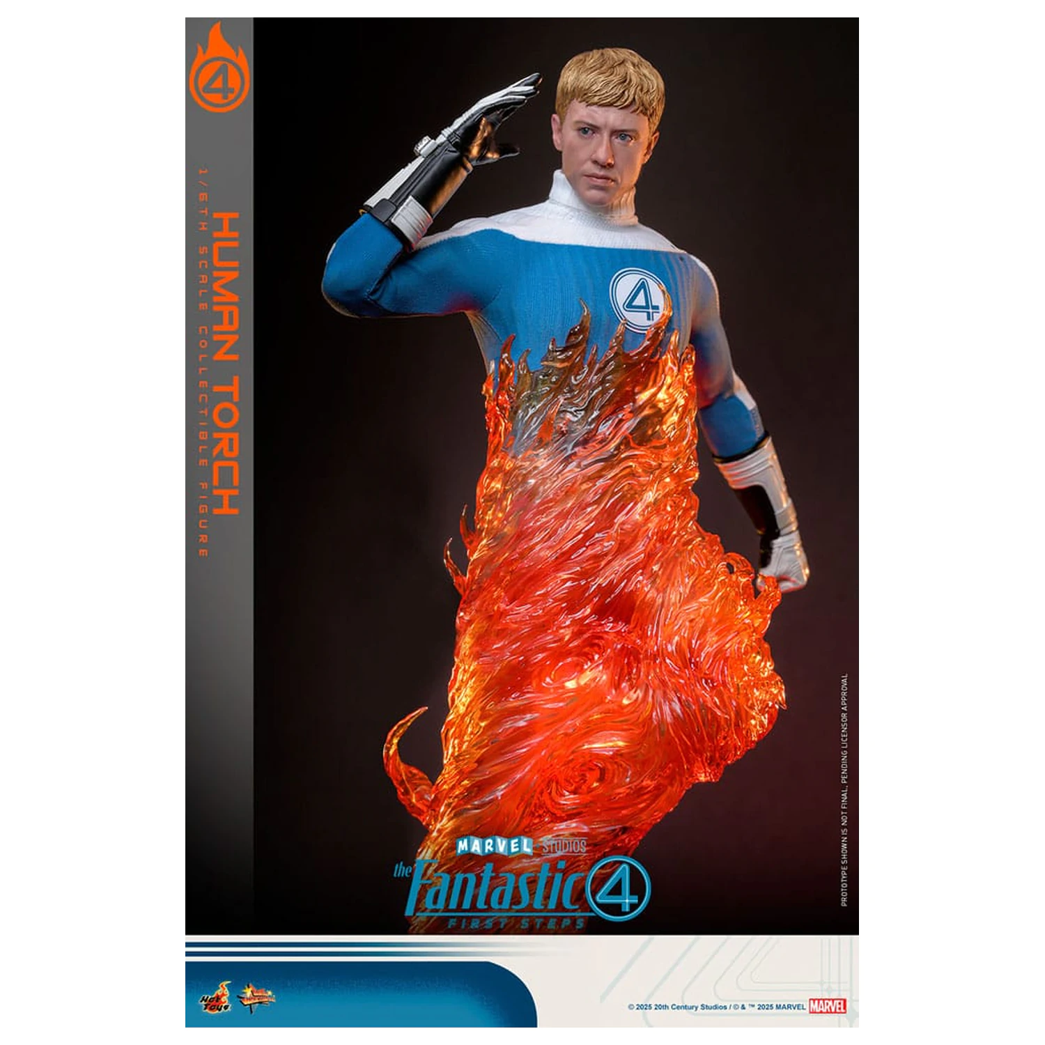 The Fantastic Four: First Steps Movie Masterpiece Action Figure 1/6 Human Torch 30 cm product photo
