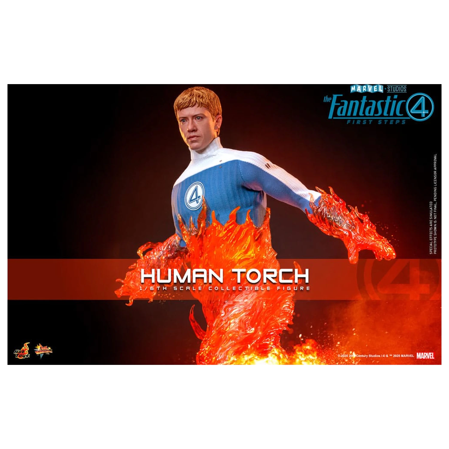 The Fantastic Four: First Steps Movie Masterpiece Action Figure 1/6 Human Torch 30 cm product photo