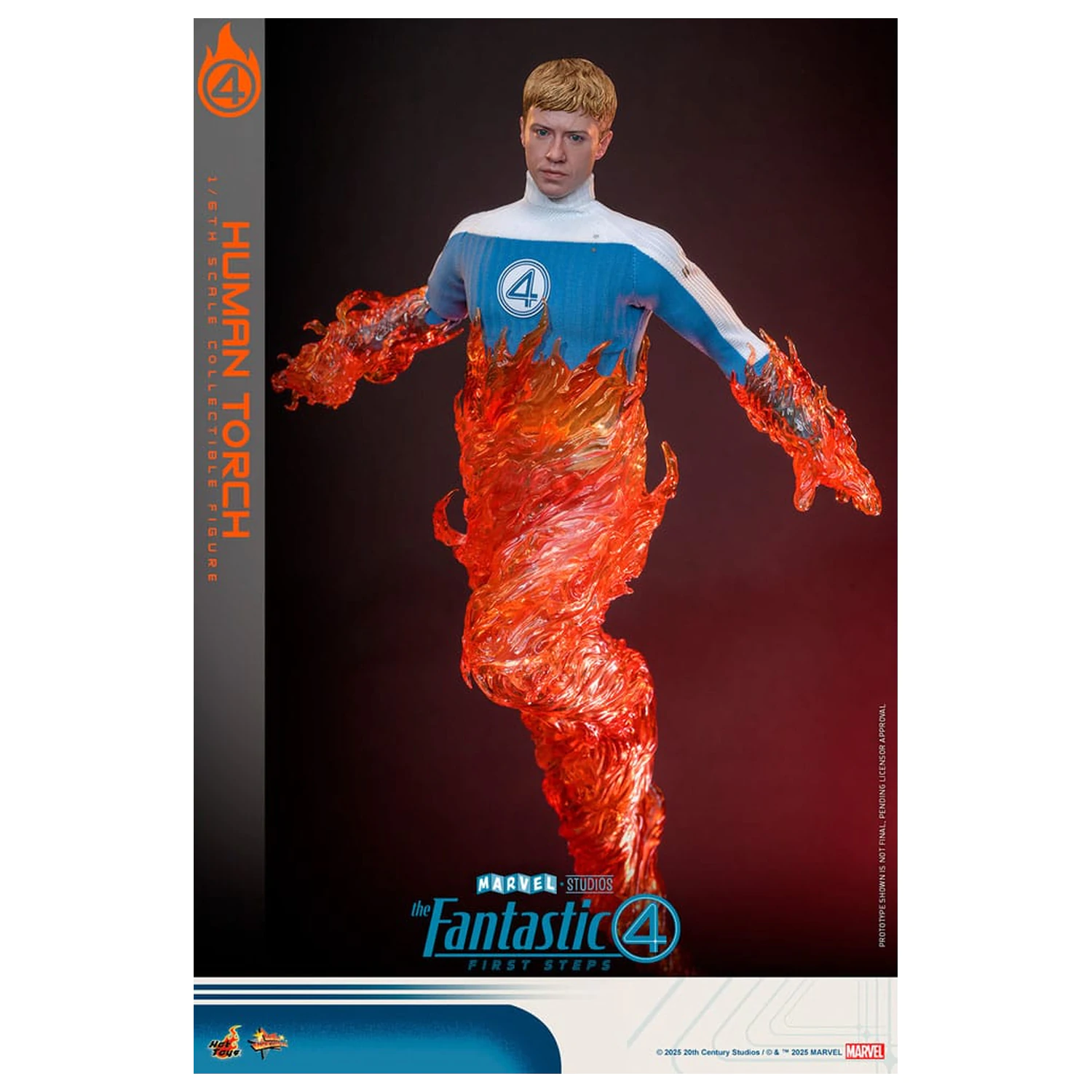 The Fantastic Four: First Steps Movie Masterpiece Action Figure 1/6 Human Torch 30 cm product photo