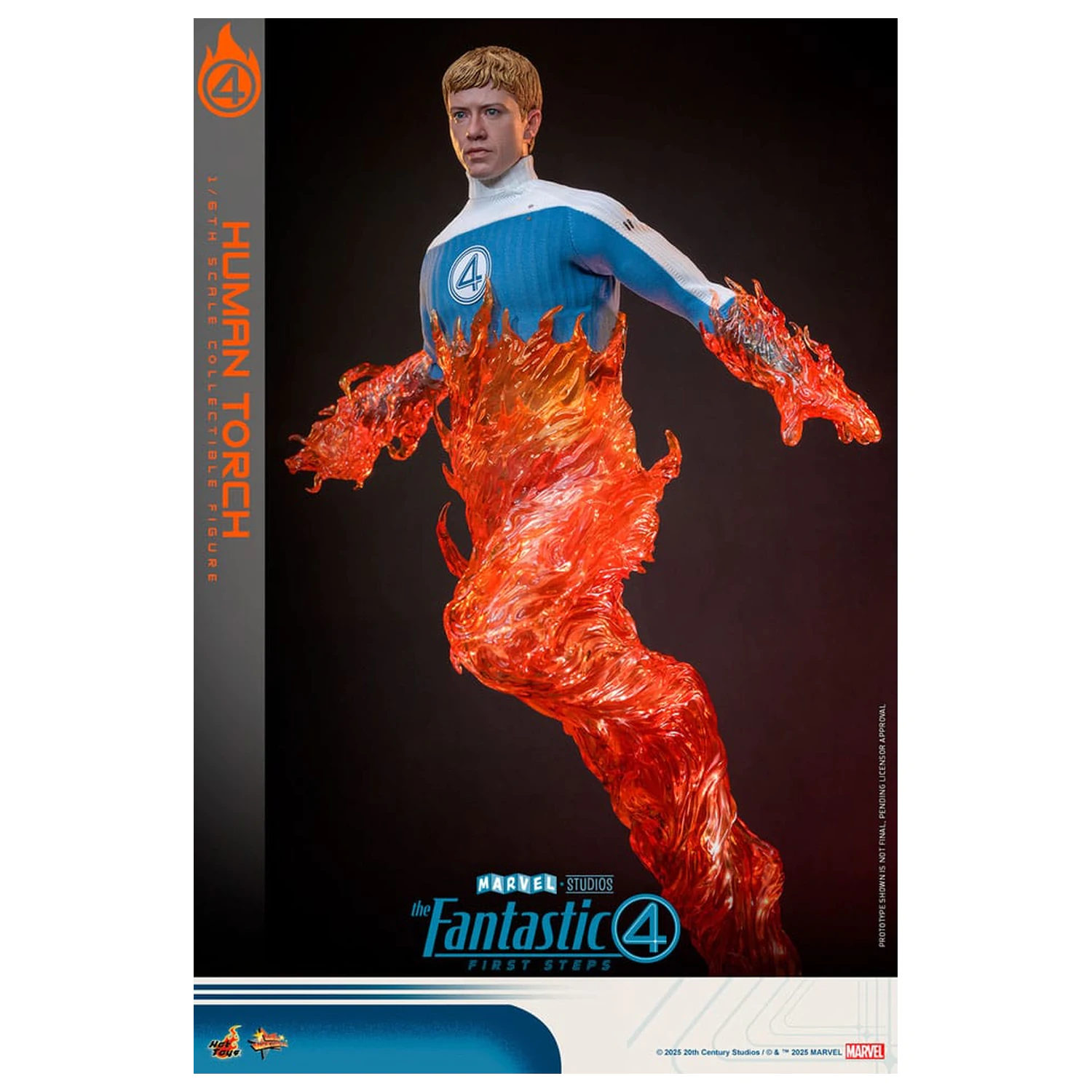 The Fantastic Four: First Steps Movie Masterpiece Action Figure 1/6 Human Torch 30 cm product photo