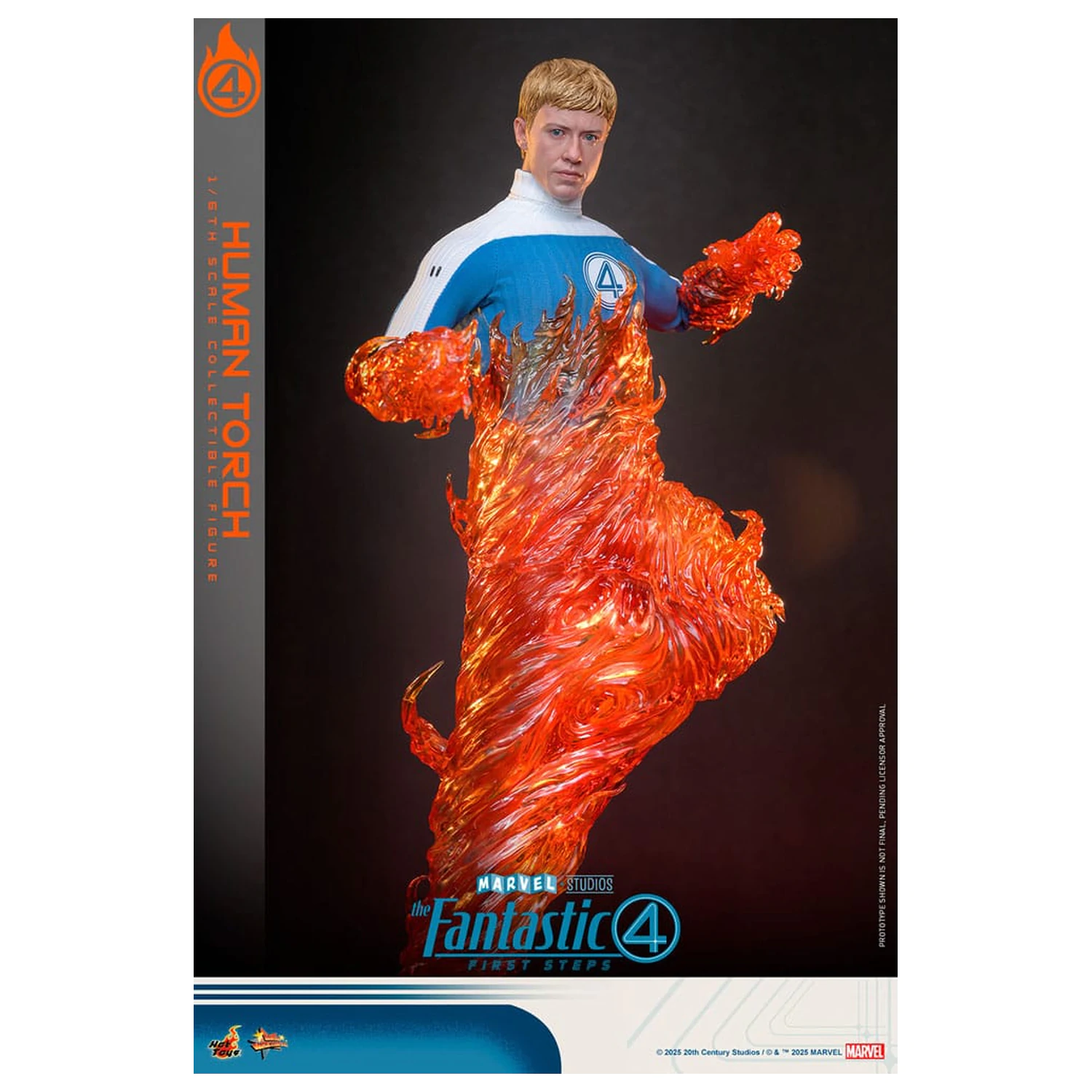 The Fantastic Four: First Steps Movie Masterpiece Action Figure 1/6 Human Torch 30 cm product photo