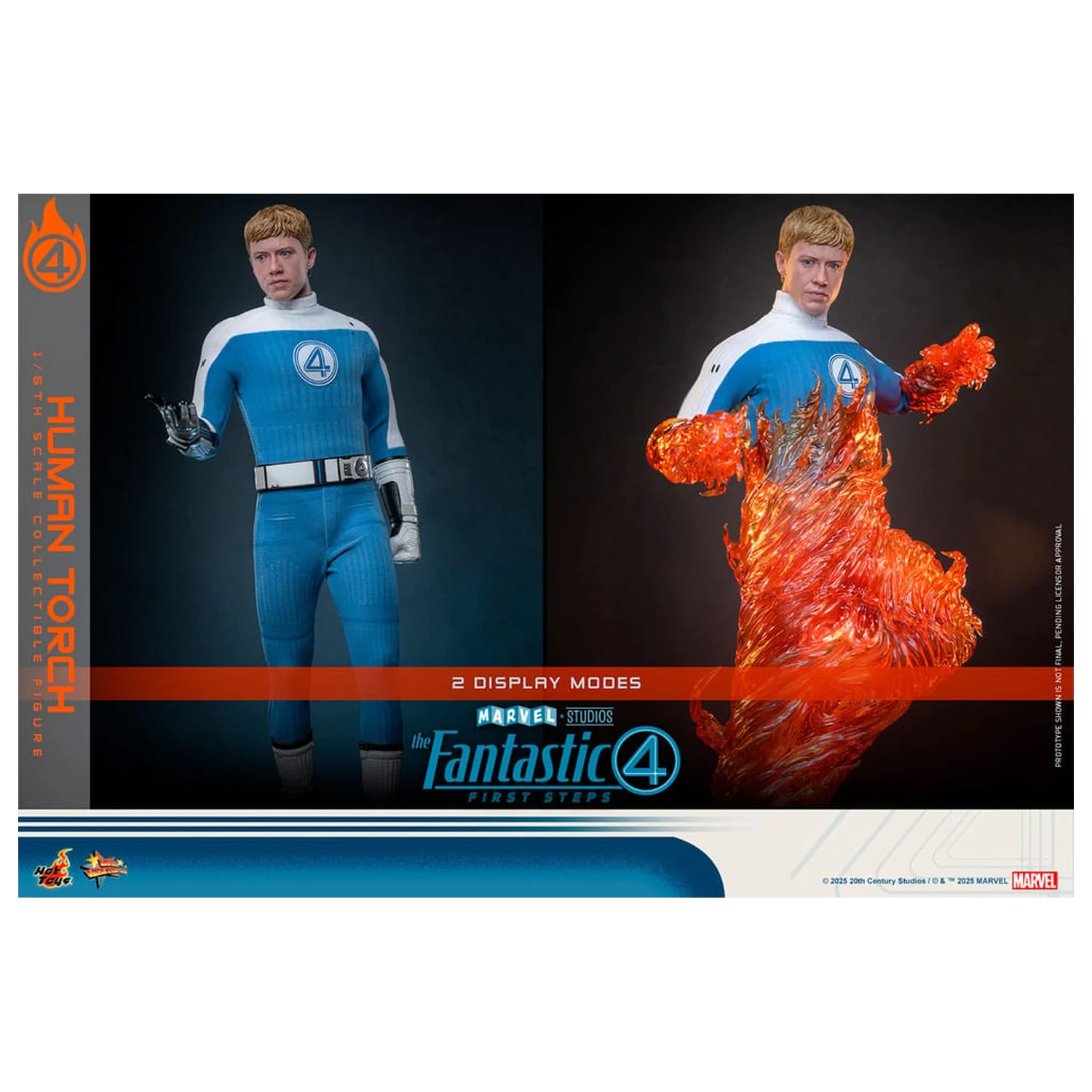 The Fantastic Four: First Steps Movie Masterpiece Action Figure 1/6 Human Torch 30 cm product photo