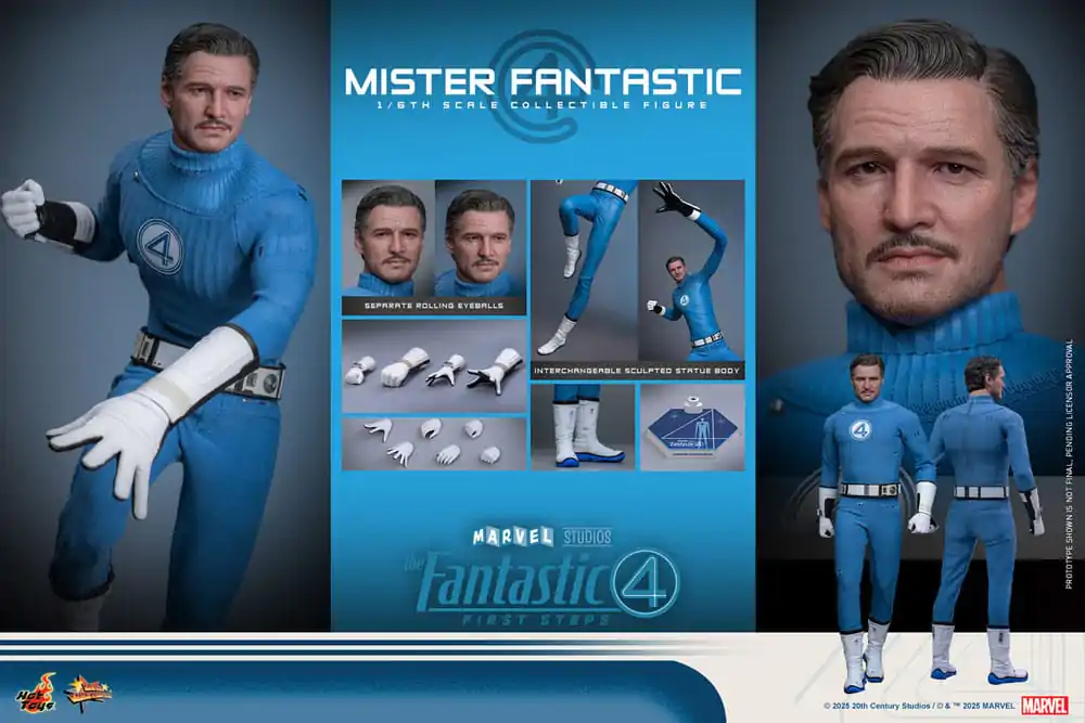 The Fantastic Four: First Steps Movie Masterpiece Action Figure 1/6 Mister Fantastic 30 cm product photo