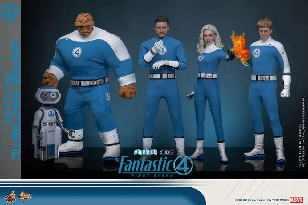 The Fantastic Four: First Steps Movie Masterpiece Action Figure 2-Pack 1/6 Mister Fantastic & H.E.R.B.I.E. 30 cm product photo