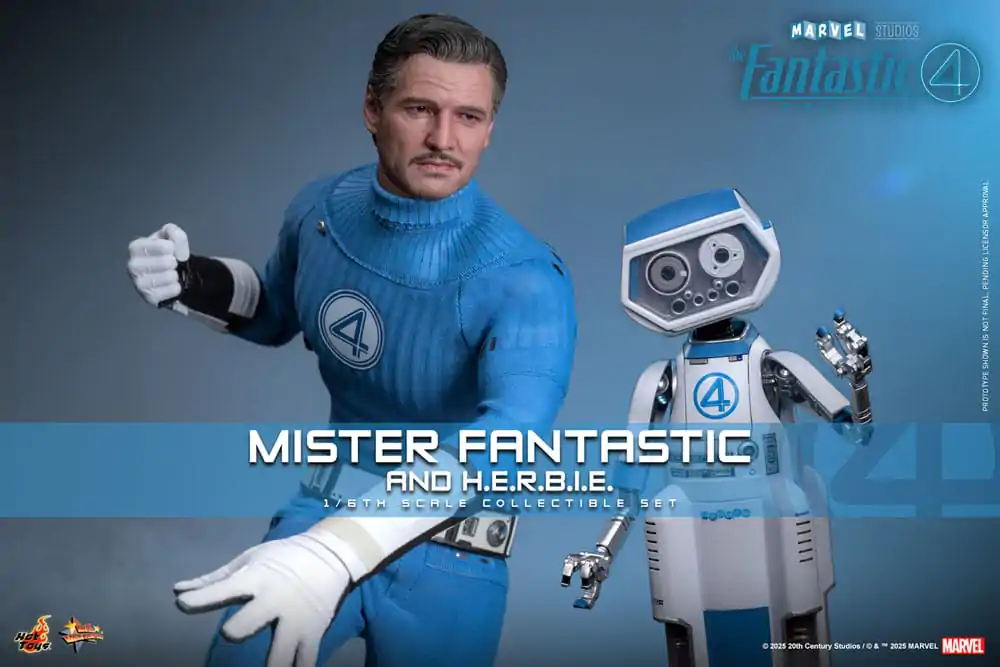 The Fantastic Four: First Steps Movie Masterpiece Action Figure 2-Pack 1/6 Mister Fantastic & H.E.R.B.I.E. 30 cm product photo