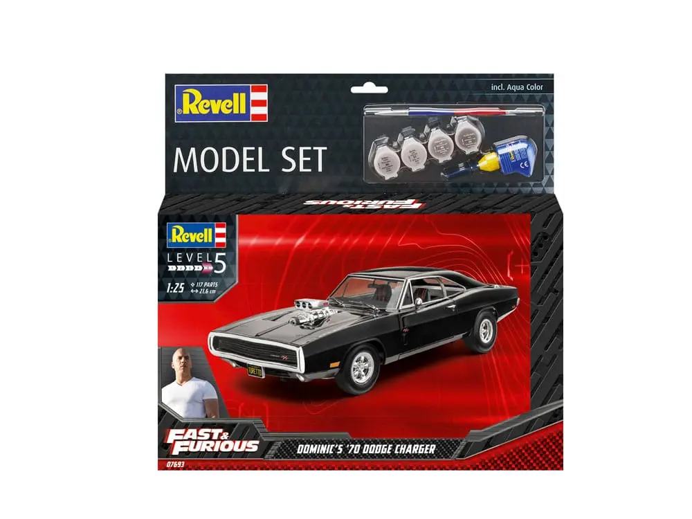 The Fast & Furious Model Kit with basic accessories Dominic's 1970 Dodge Charger termékfotó