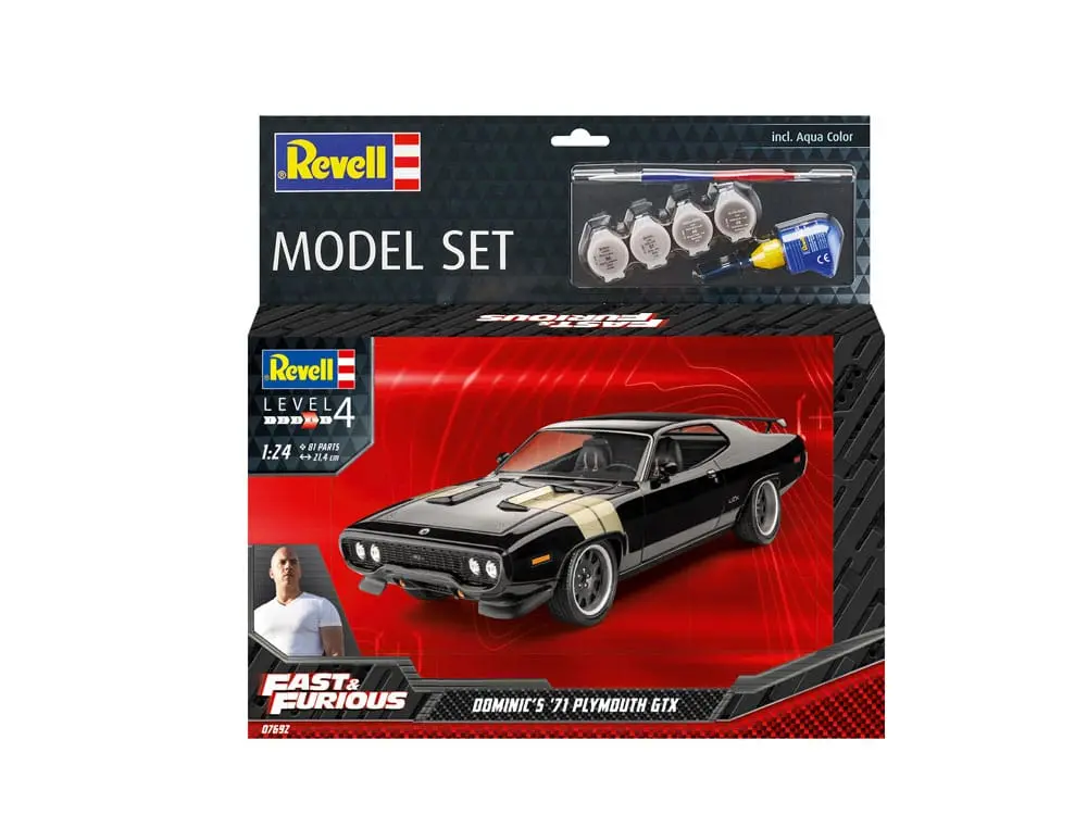 The Fast &amp; Furious Model Kit with basic accessories Dominic's 1971 Plymouth GTX product photo