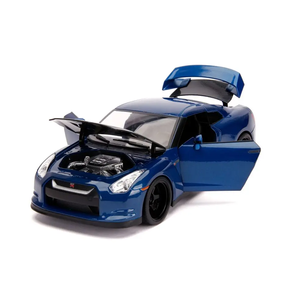 The Fast and Furious Diecast Model Hollywood Rides 1/18 2009 Nissan Skyline GT-R R35 with Brian Figur product photo