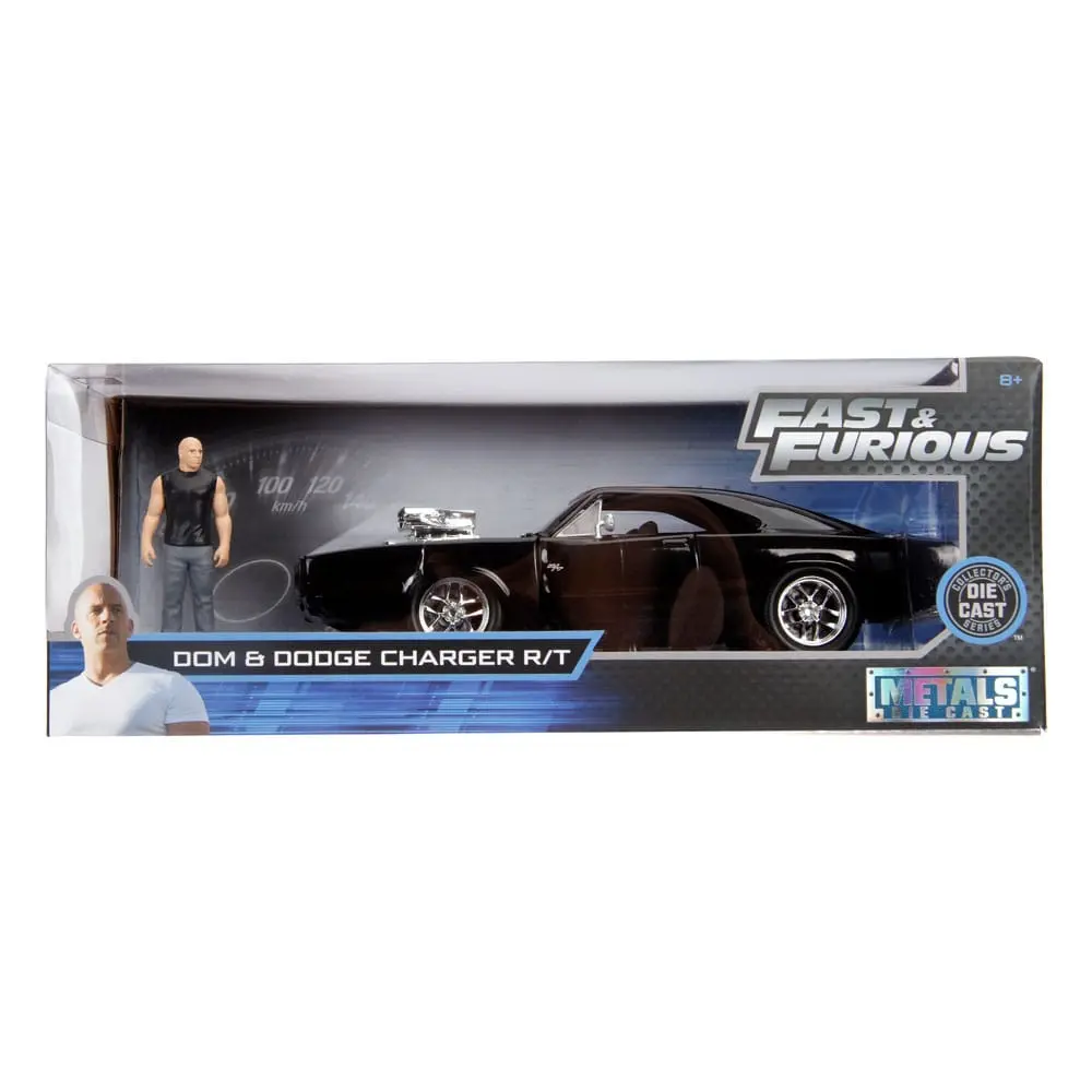 The Fast and Furious Diecast Model Hollywood Rides 1/24 1970 Dodge Charger with Dom Toretto Figur product photo
