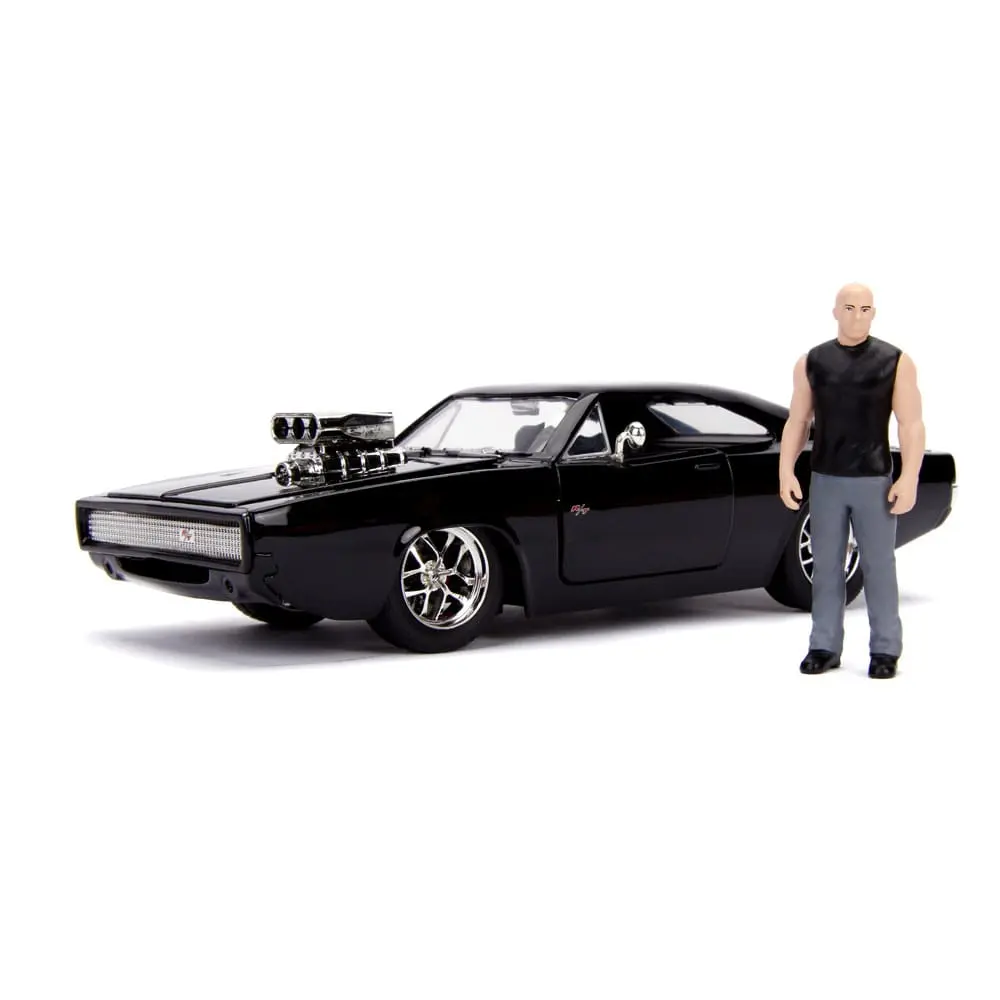 The Fast and Furious Diecast Model Hollywood Rides 1/24 1970 Dodge Charger with Dom Toretto Figur product photo