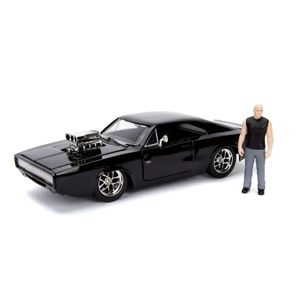 The Fast and Furious Diecast Model Hollywood Rides 1/24 1970 Dodge Charger with Dom Toretto Figur product photo
