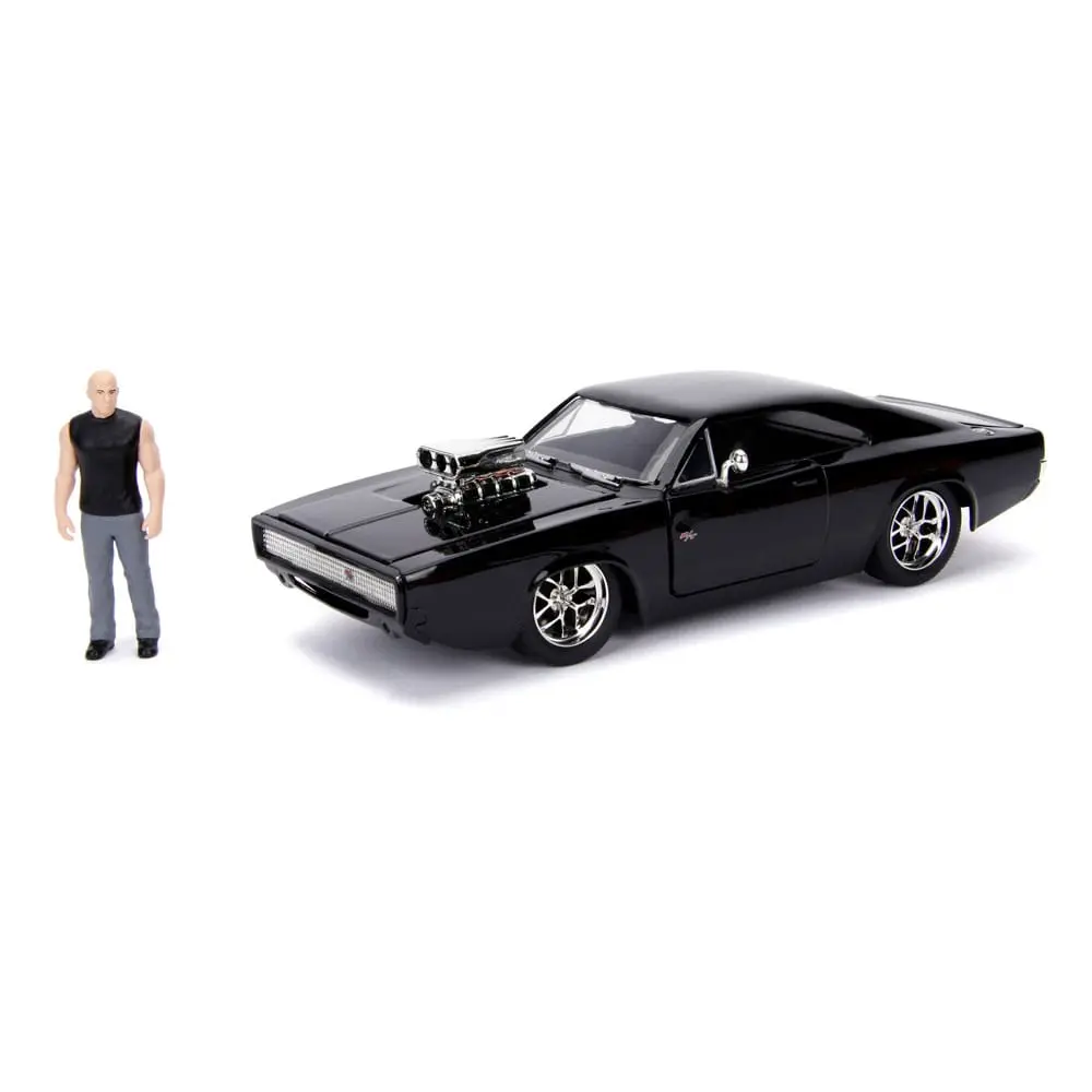 The Fast and Furious Diecast Model Hollywood Rides 1/24 1970 Dodge Charger with Dom Toretto Figur product photo