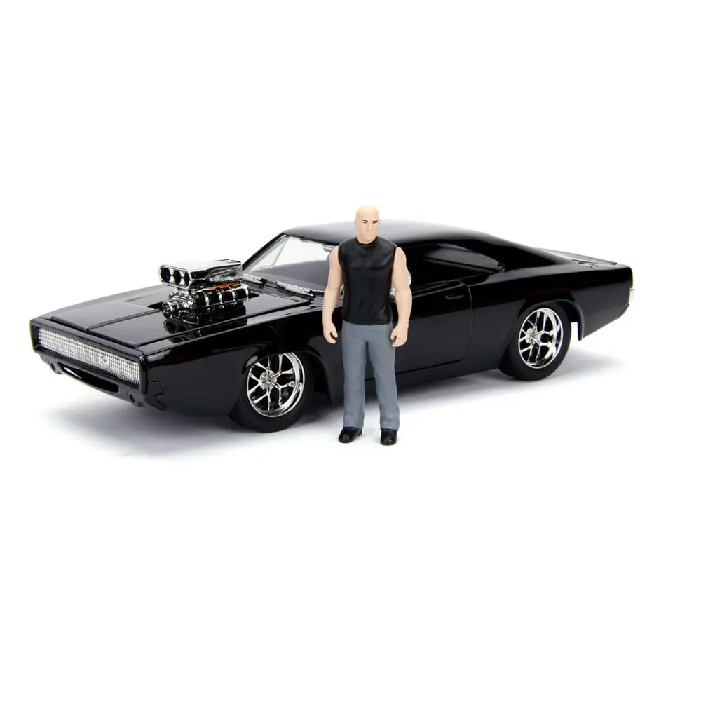 The Fast and Furious Diecast Model Hollywood Rides 1/24 1970 Dodge Charger with Dom Toretto Figur product photo