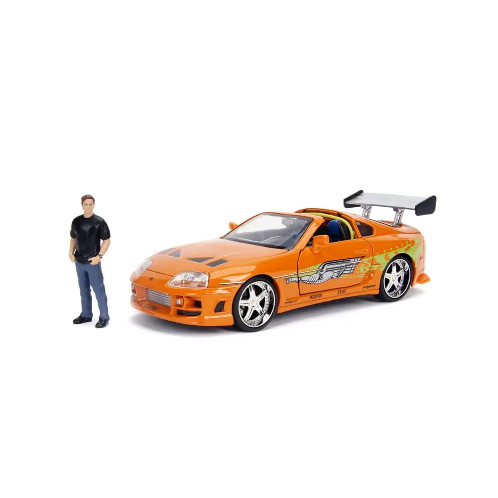 The Fast and Furious Diecast Model Hollywood Rides 1/24 1995 Toyota Supra with Brian O'Connor Figur product photo