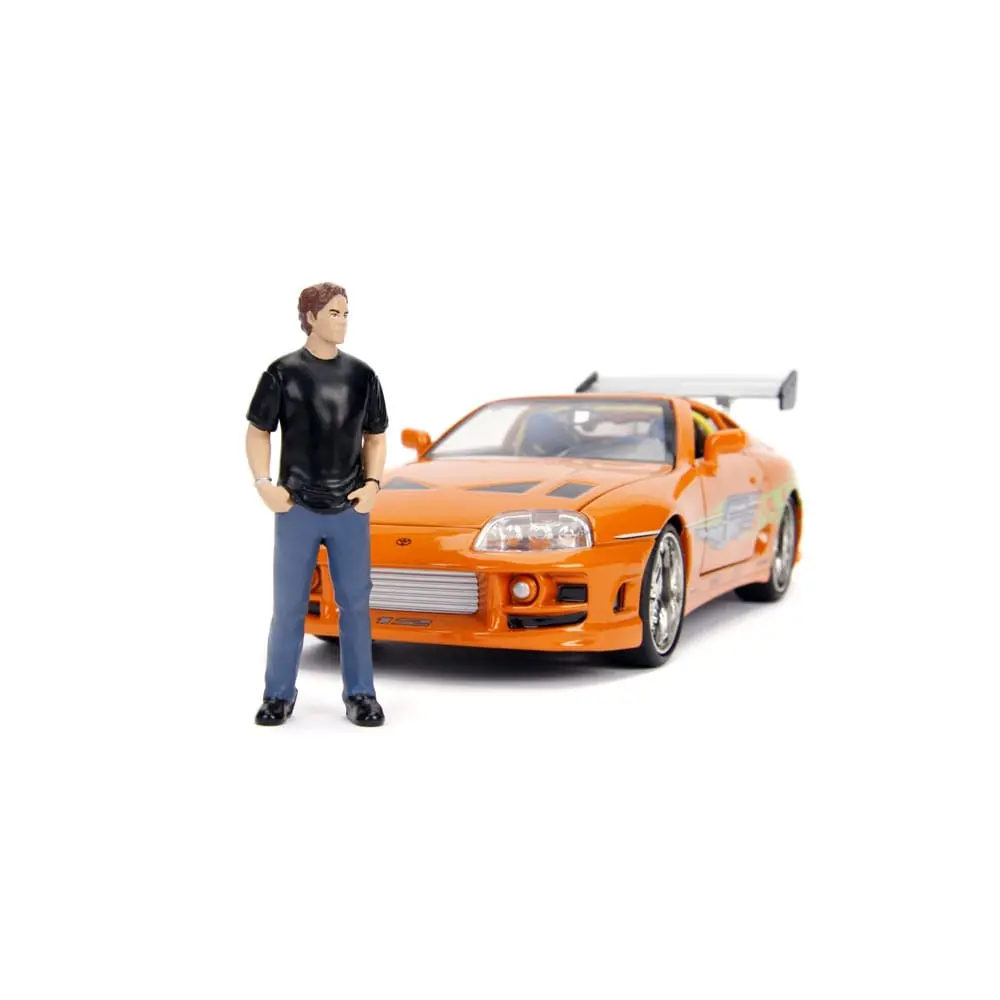 The Fast and Furious Diecast Model Hollywood Rides 1/24 1995 Toyota Supra with Brian O'Connor Figur product photo