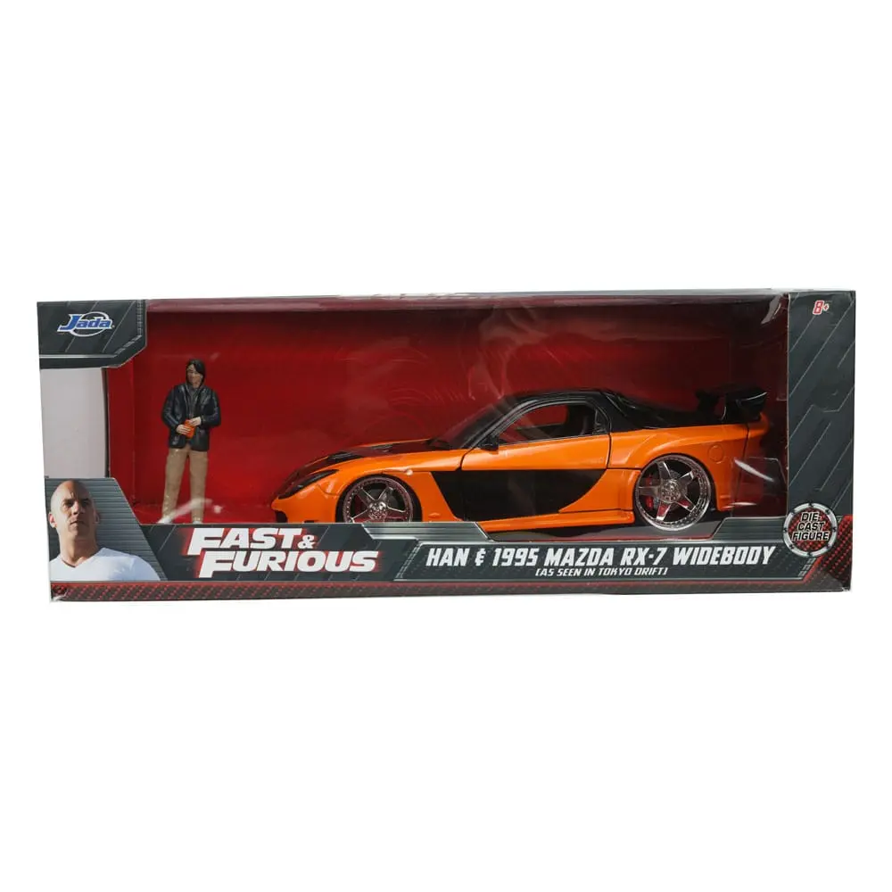 The Fast and Furious Diecast Model Hollywood Rides 1/24 1997 Mazda RX7 with Han Figur product photo
