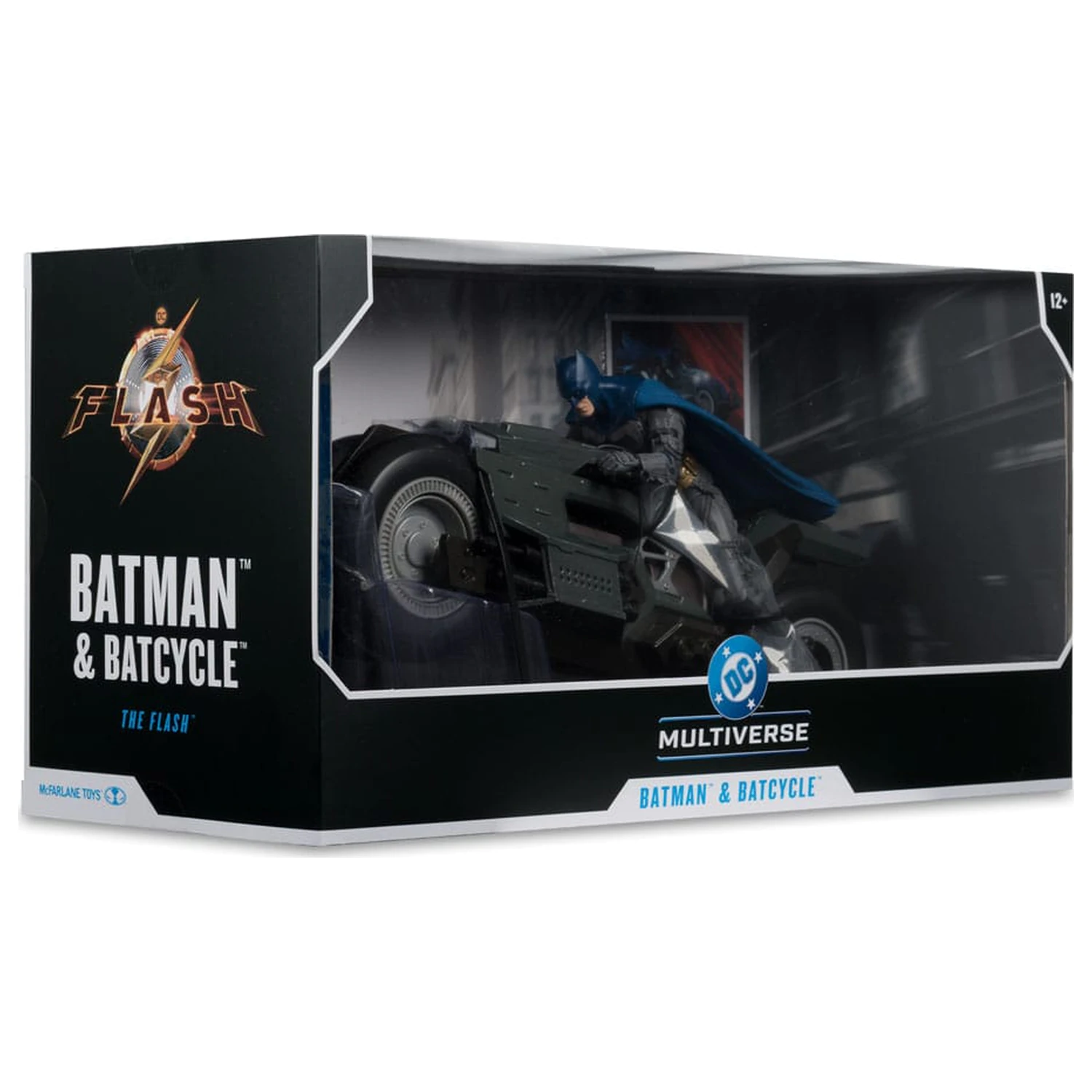 The Flash DC Multiverse Vehicle Batcycle with Batman   product photo