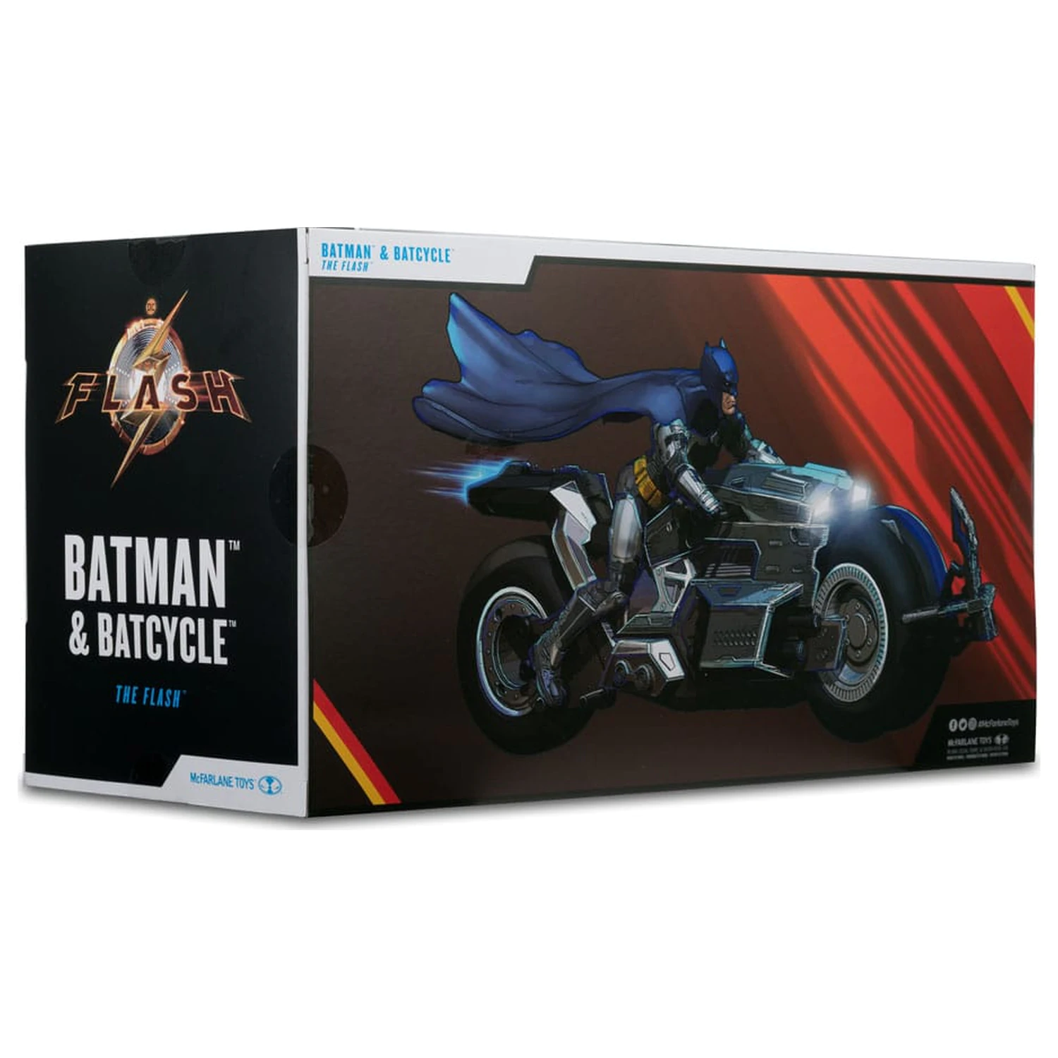 The Flash DC Multiverse Vehicle Batcycle with Batman   product photo