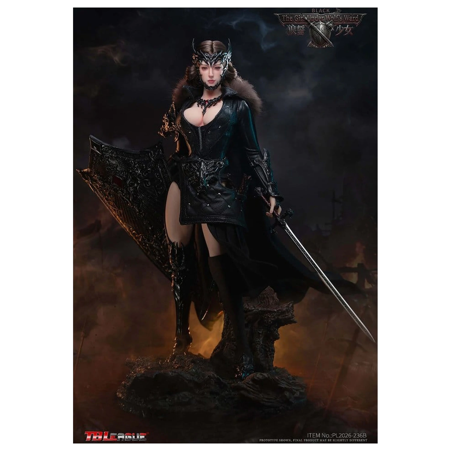 The Girl Under Wolf's Ward Action Figure 1/6 Eleanor (Black) 30 cm product photo