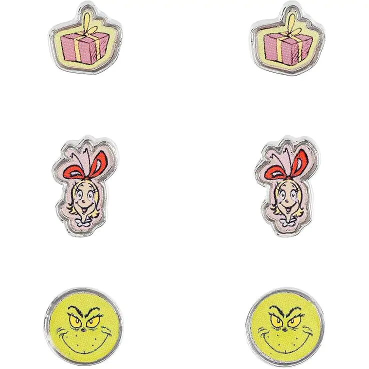 The Grinch Christmas Set 3 Pairs of earrings product photo