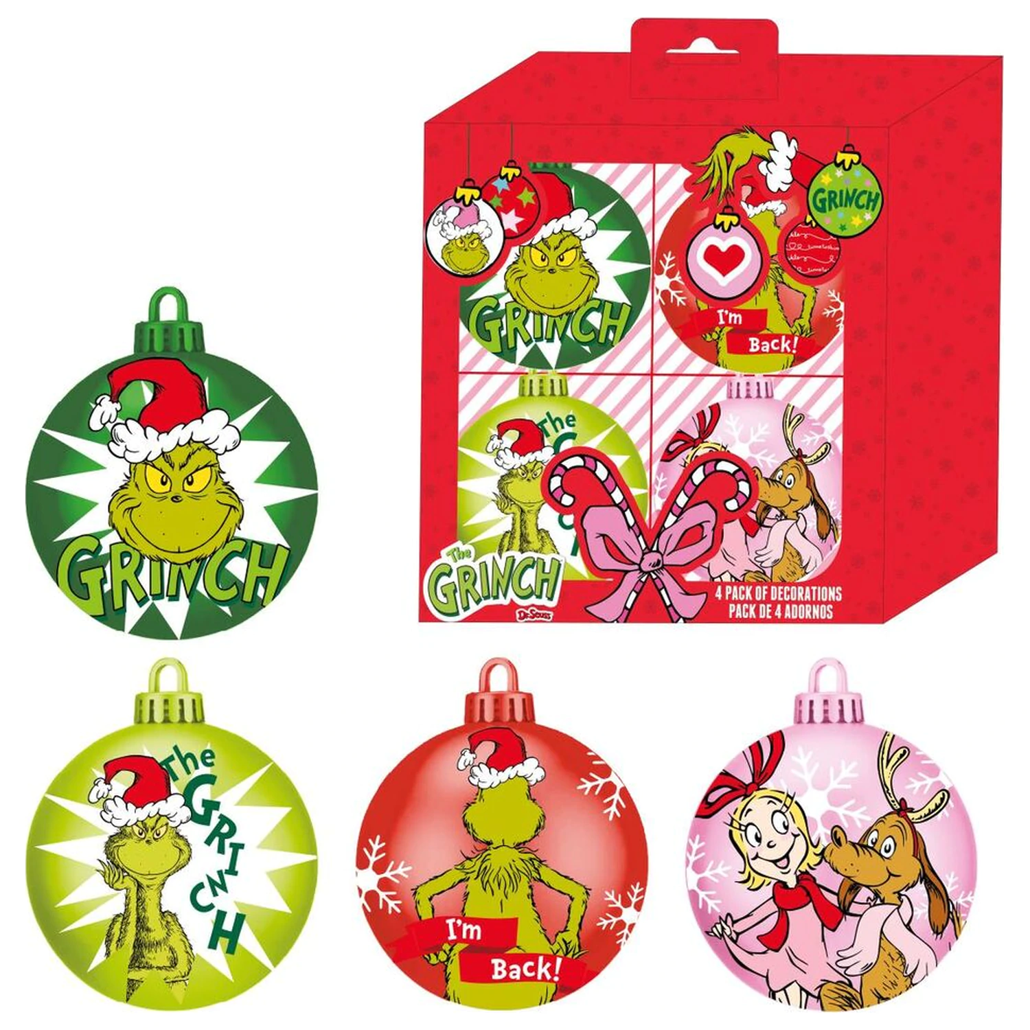 The Grinch Christmas ball set product photo
