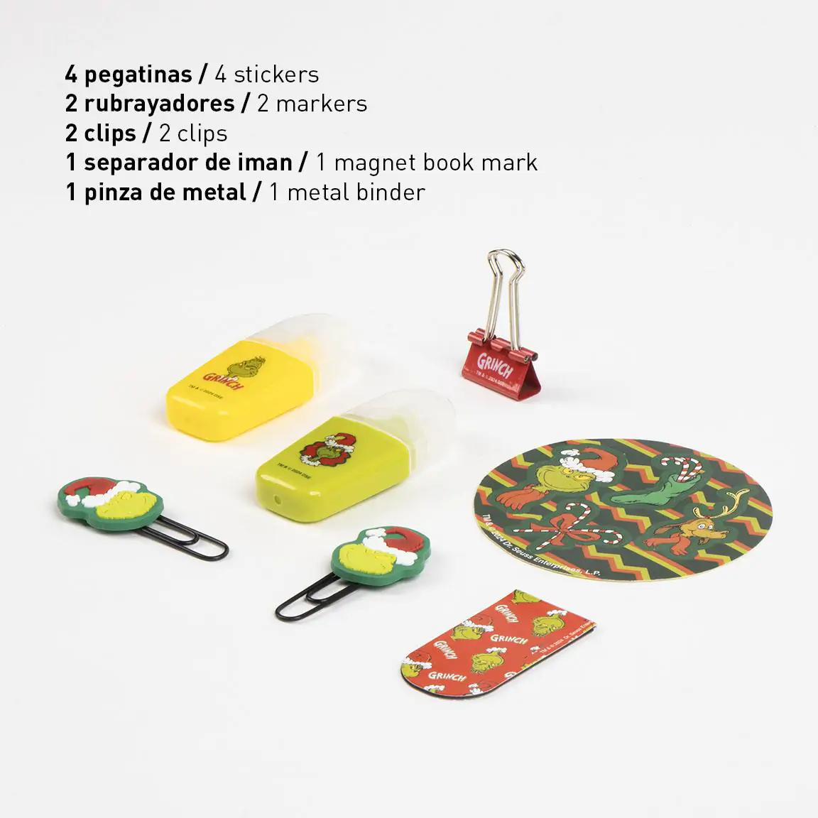 The Grinch tree ornment with stationery - set 5 pieces product photo