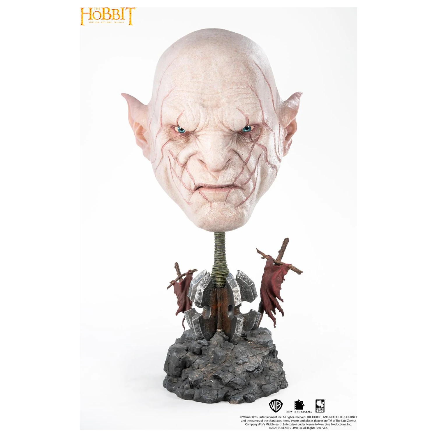 The Hobbit Art Mask Azog Replica 1/1 54cm product photo