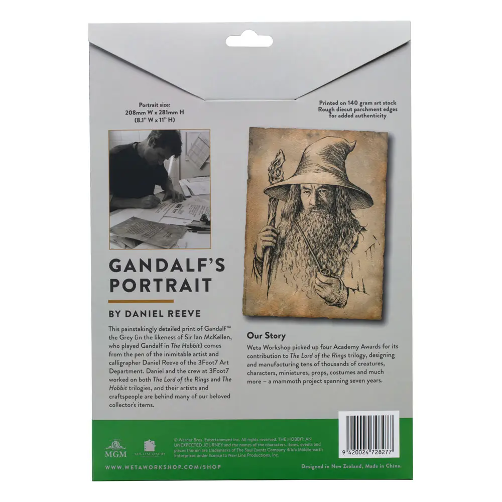 The Hobbit Art Print Portrait of Gandalf the Grey 21 x 28 cm product photo