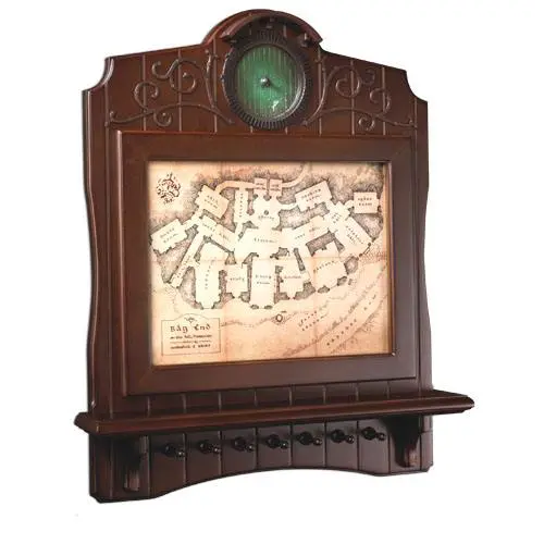 The Hobbit Bag End Map Plaque Key Holder product photo