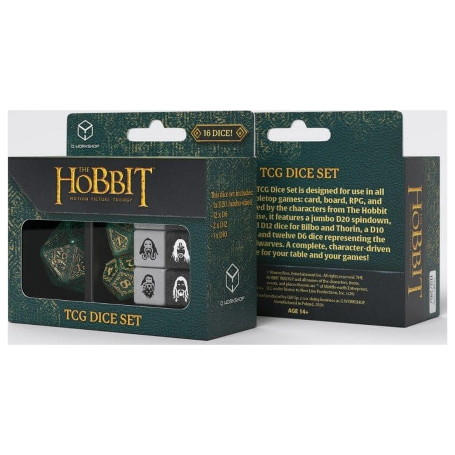The Hobbit TCG Dice Set of 16 Verdant Grove product photo