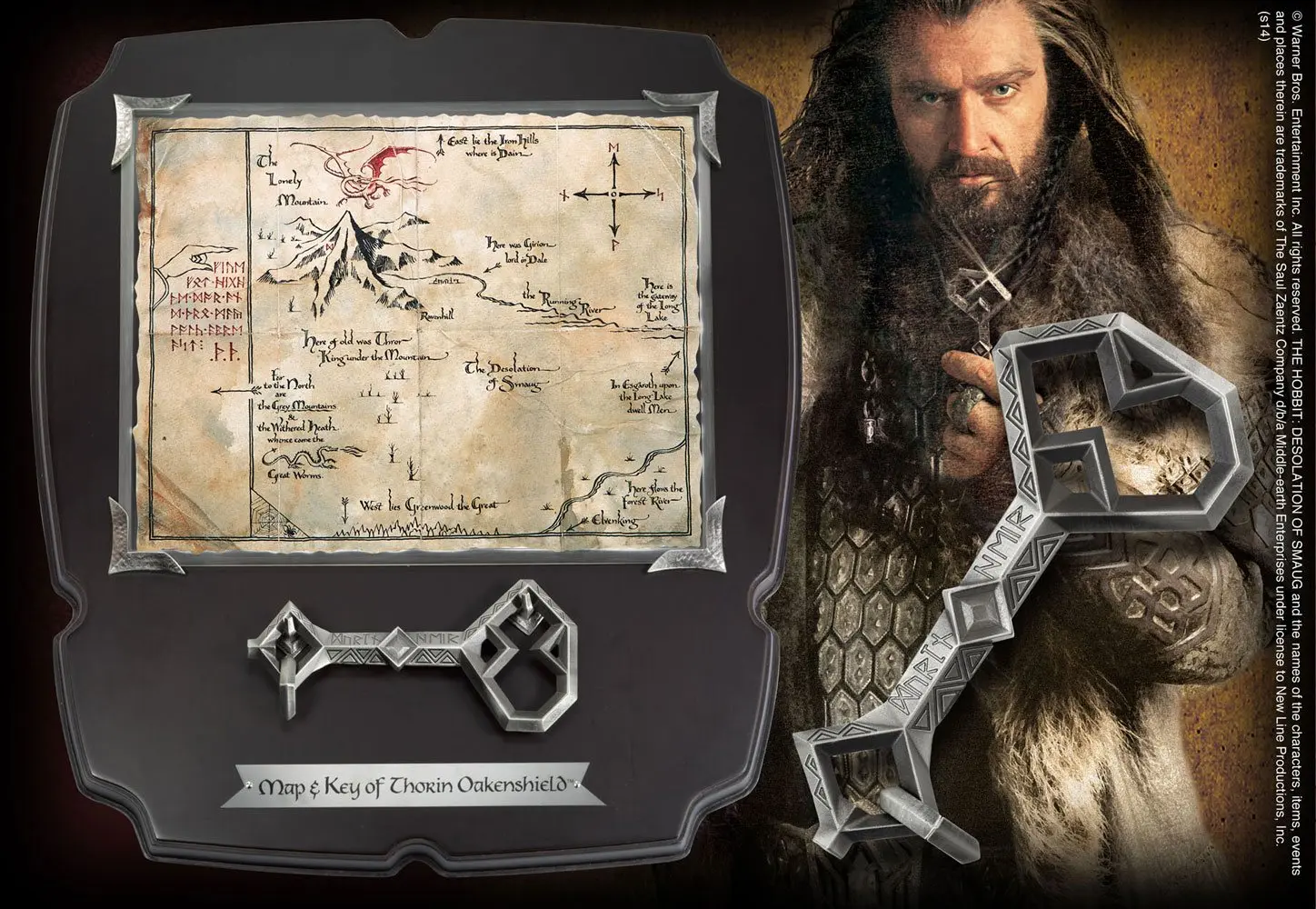 The Hobbit Replica 1/1 Thorin´s Oakenshield´s Map &amp; Key Deluxe product photo