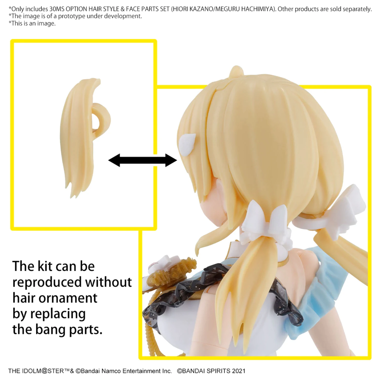 The Idolmaster 30MS Option Hair Style & Face Parts Set Model Kit product photo